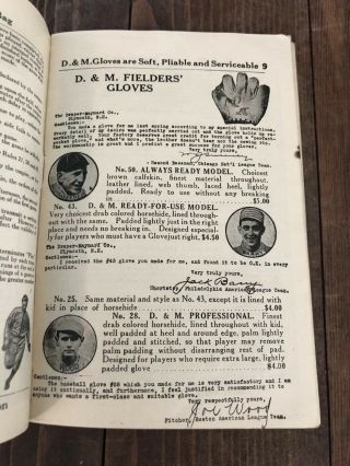 Vtg 1915 Draper & Maynard Sporting Goods Base Ball Rules Booklet Ty Cobb Rare 8