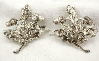 Ww2 Era German Army Mountain Troops Gebirgsjager Oak Leaves Collar Tabs 2