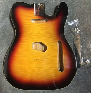 Custom Flame Sunburst Vintage 60s 70s Bound Body,  Fender Telecaster Ri Ferrules