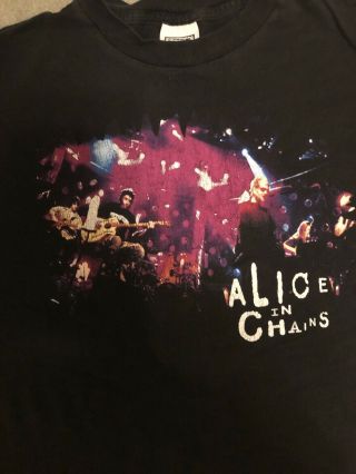 1996 Alice In Chains Unplugged Mtv Promo Concert Tshirt Vintage