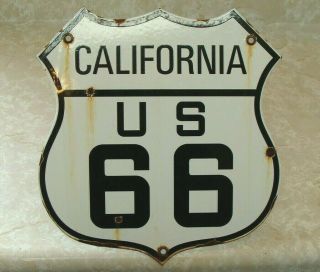 Route Us 66 Vintage Porcelain Historic Highway Sign California