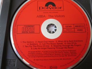 Abba ‎– The Visitors [cd] Ultra Rare Red Face Issue Made In W.  Germany Near