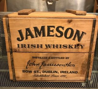Jameson Irish Whishey Rare Vintage Wooden Crate Box Dublin Ireland