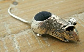 Antique Style English Hallmarked Sterling Silver Rat Pin Cushion