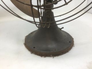 Vintage GE General Electric 272917 - 1 Fan 10” Oscillating 3 Blade Brass Steampunk 5