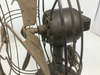 Vintage GE General Electric 272917 - 1 Fan 10” Oscillating 3 Blade Brass Steampunk 6