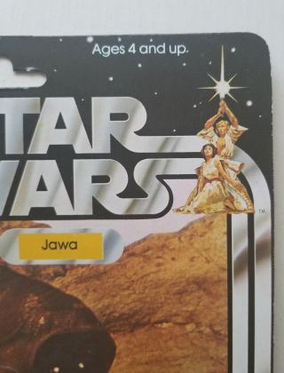 Vintage Star Wars MOC JAWA CLEAR 20 Back - Kenner AFA READY 3