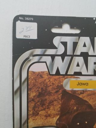 Vintage Star Wars MOC JAWA CLEAR 20 Back - Kenner AFA READY 4