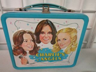 VINTAGE 1978 ALADDIN CHARLIES ANGELS METAL LUNCHBOX COMPLETE THERMOS 2
