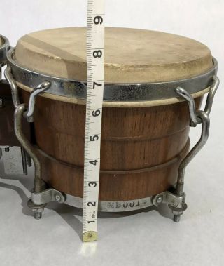 Vintage 1970’s Valje Bongo’s by Tom Flores Los Angeles California Drums Congo’s 12