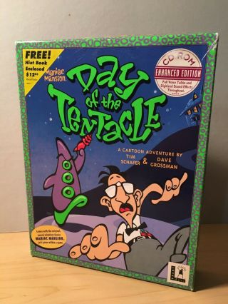 Day Of The Tentacle Ibm Pc Dos Lucasarts Cd Rom Vintage Game - Maniac Mansion