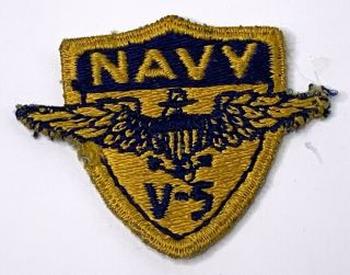 Wwii Us Navy V - 5 Aviation Cadet Patch