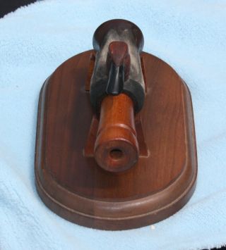 Unusual Carved & Painted Vintage Lohman Duck Call Decoy by Jim & Mary Delso 4