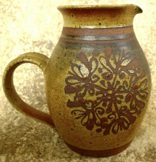 Vintage Ed Drahanchuk Canadian Studio Art Pottery Pitcher Jug Handcrafted