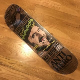 Vtg Anti Hero Peter Hewitt Issues 8.  43 Collectors Skateboard Deck