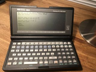 Vintage Hewlett Packard Hp 100lx Palmtop Pc Calculator Lotus 123 Great