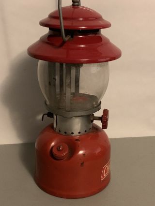 Vintage Coleman Model 200 A Red Single Mantel Lantern Dated 6 - 65 2