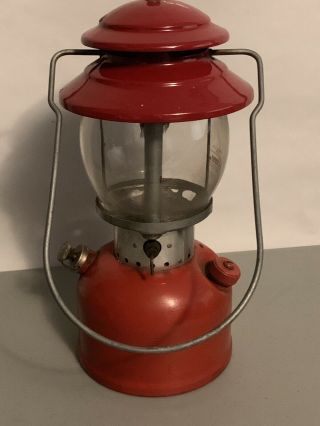 Vintage Coleman Model 200 A Red Single Mantel Lantern Dated 6 - 65 4