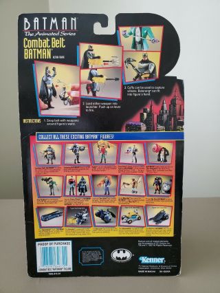 VINTAGE COMBAT BELT BATMAN THE ANIMATED SERIES FIGURE KENNER TOYS COLLECTIBLE 6