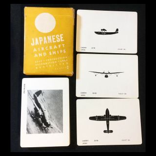 Wwii Us Navy Japanese Aircraft Ships Recognition Cards 1944 World War Ii Japan