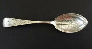 Antique Serving Spoon William Wilson & Son Philadelphia Pa Sterling Silver Mono