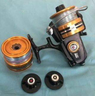 Penn 650ss Vintage Spinning Fishing Reel With Extra Spool And Part Made In Usa
