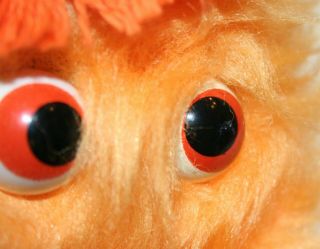 Vintage 1967 I ' m A Furple Plush Monster Stuffed Spectacular Toy Orange Hairy Hat 6