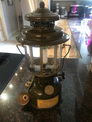 Coleman US Military 1952 Single Mantle Gas Leaded Fuel Lantern W/Tools & Funnel 2