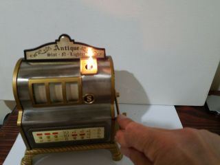 Vintage Waco Table Top Slot Machine Cigarette Lighter.