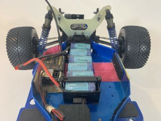 Vintage Team Associated RC10T Factory Blue Anodized Chassis B Stamp 4