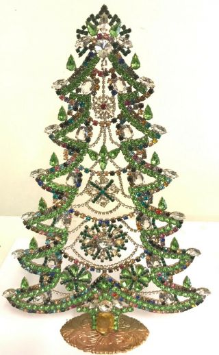 Stunning Rhinestone Christmas - Tree - Stand Up Size Xxl Husar.  D - K - 154