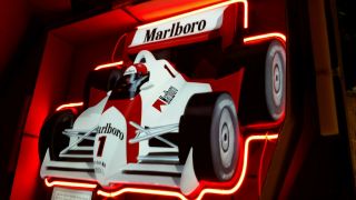 Rare Marlboro Mobil Indy F1 Race Car Neon Light Advertising Sign Box