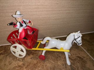Rosbro Rosen Valentine Cowboy And Horse Vintage Candy Container