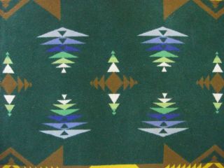 Vintage PENDLETON Beaver State Wool Blanket Indian Aztec Design EUC 4