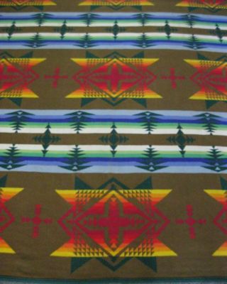 Vintage PENDLETON Beaver State Wool Blanket Indian Aztec Design EUC 7