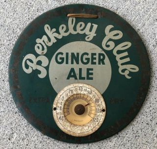 Vintage Berkeley Club Thermometer Berkeley Springs West Virginia Soda Company