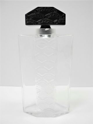 Large Vintage Lalique Crystal Perfume Bottle Decanter
