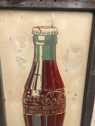 Vintage Coca Cola Metal Sign 18 X 36 Circa 1938 10
