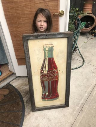 Vintage Coca Cola Metal Sign 18 X 36 Circa 1938