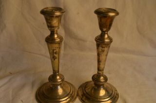 PAIR 2 PC GORHAM PURITAN STERLING SILVER CANDLESTICK CANDLE HOLDER 638 9” LARGE 6