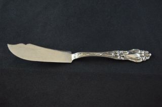 Frank Whiting Lily Floral Sterling Silver Flat Master Butter Knife 6 - 7/8 "