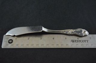 Frank Whiting Lily Floral Sterling Silver Flat Master Butter Knife 6 - 7/8 