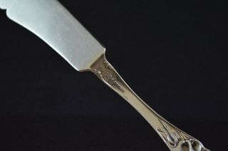 Frank Whiting Lily Floral Sterling Silver Flat Master Butter Knife 6 - 7/8 