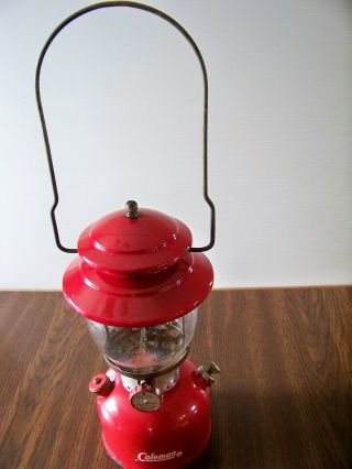 Vintage 200a Coleman Camping Lantern Red - Dated 9 - 64