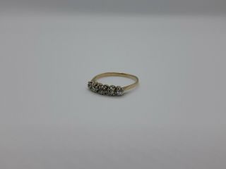 Stunning Antique Old Vintage Solid 18ct Yellow Gold Ring Diamond N 1/2 Not Scrap 6