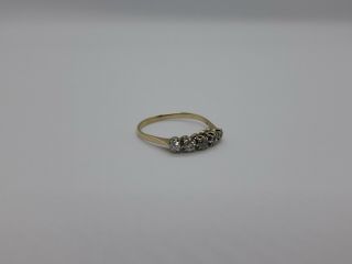 Stunning Antique Old Vintage Solid 18ct Yellow Gold Ring Diamond N 1/2 Not Scrap 8