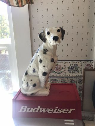 Budweiser Dalmation Advertising Statue 1988 Authentic Vintage Dog Dalmatian