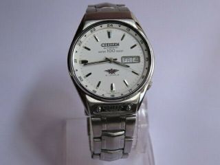 Vintage Made In Japan Citizen 100 M Automatic 21 Jewels Light Use No.  4 R33320rc