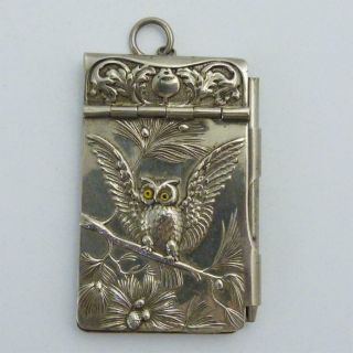 Antique Silver Plated Chatelaine Aide Memoire,  Art Nouveau