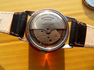 Vintage SWISS BREITLING 17 Jewels Automatic Men ' s Watch,  1946 ' s 10